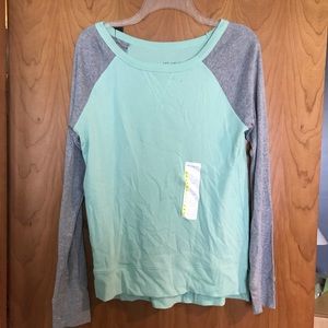NEW blue and grey long sleeve shirt